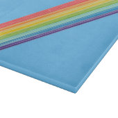 Diagonale Regenbogenstreifen Schneidebrett (Ecke)