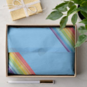 Diagonale Regenbogenstreifen Seidenpapier (Geschenk)
