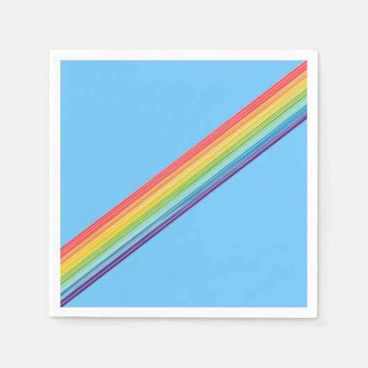 Diagonale Regenbogenstreifen Serviette (Vorderseite)
