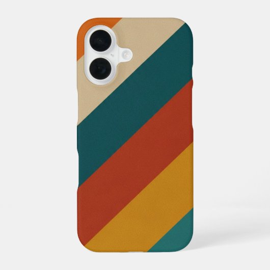 Diagonale Retro-Streifen iPhone 16 Hülle (Rückseite)