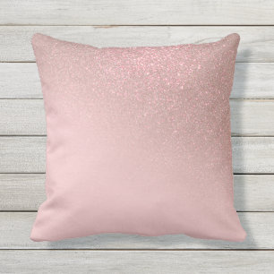 Diagonale Rose Gold Blush Pink Ombre Gradient Kissen