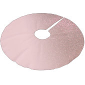 Diagonale Rose Gold Blush Pink Ombre Gradient Polyester Weihnachtsbaumdecke (Schrägansicht)