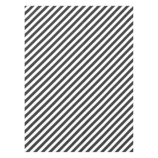 Diagonale schwarz-weiße Streifen Muster Tischdecke (Vorderseite)