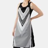 Diagonale schwarze, graue, metallisch gestreifte S Schürze (InSitu)