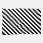 Diagonale Schwarzweiss-Streifen Küchentuch (Horizontal)