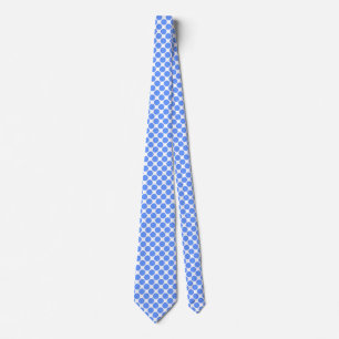 Diagonale Spots - Baby Blue on White Neck Tie Krawatte