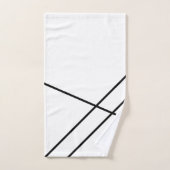 Diagonale Streifen auf schwarzem Set (Handtuch)