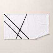 Diagonale Streifen auf schwarzem Set (Handtuch)