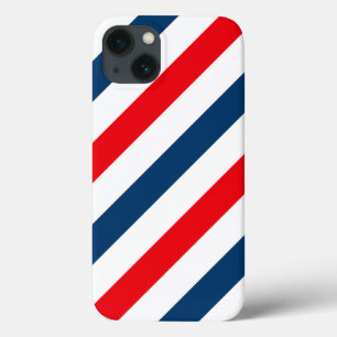 Diagonale Streifen (blau, weiß und rot) Case-Mate iPhone Hülle