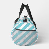 Diagonale Streifen (hellblau) Duffle Bag (Rechts)
