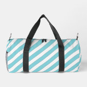 Diagonale Streifen (hellblau) Duffle Bag (Rückseite)