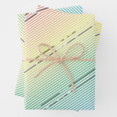 Diagonale Streifen im Hintergrund 10 Geschenkpapier Set (Beispiel)