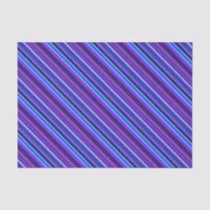Diagonale Streifen in blau und lila Seidenpapier