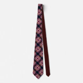 Diagonale Streifen in Schwarz und Maroon Neck Tie Krawatte (Vorderseite)