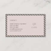 Diagonale Streifen Linien Muster Retrostil Visitenkarte (Rückseite)