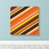 Diagonale Streifen mit "erdigen" Farben Leinwanddruck (Insitu (Holzboden))