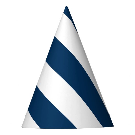 Diagonale Streifen: Navy Partyhütchen (Vorderseite)