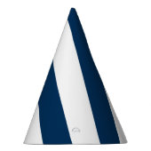 Diagonale Streifen: Navy Partyhütchen (Rechts)