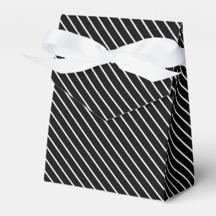 Diagonale Streifen - schwarz und weiß Geschenkschachtel