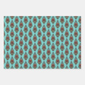 Diagonale Streifen und Damaskumpapier-Set Geschenkpapier Set (Vorderseite 3)