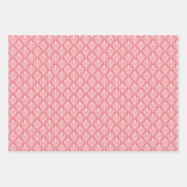 Diagonale Streifen und Damaskumpapier-Set Geschenkpapier Set