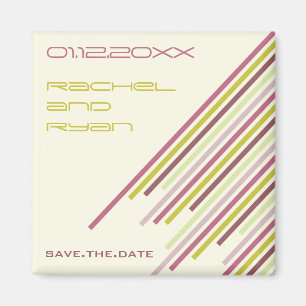 Diagonale Stripes 02 * lila Traum retten Datum Magnet