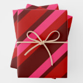 Diagonale Valentinstreifen Geschenkpapier Set (Beispiel)