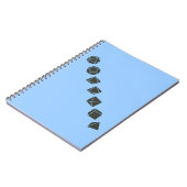 Diagonale Würfel (dunkel) Notizblock (Linke Seite)