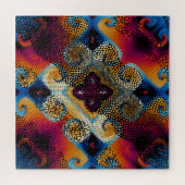 Diagonale Zierwellen: Mosaiktextur Puzzle (Horizontal)