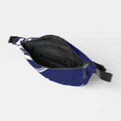 Diagonalen - Blau und Weiß Bauchtasche (Offen)
