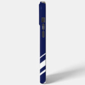 Diagonalen - Blau und Weiß Case-Mate iPhone Hülle (Rückseite / Links)