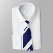 Diagonalen - Blau und Weiß Krawatte (Gebunden)