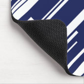 Diagonalen - Blau und Weiß Mousepad (Ecke)
