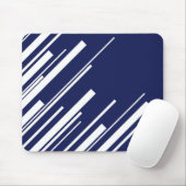 Diagonalen - Blau und Weiß Mousepad (Mit Mouse)