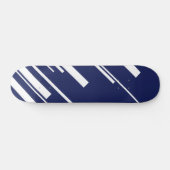 Diagonalen - Blau und Weiß Skateboard (Horizontal)