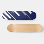 Diagonalen - Blau und Weiß Skateboard (Horizontal)