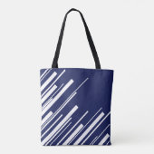 Diagonalen - Blau und Weiß Tasche (Rückseite)