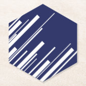 Diagonalen - Blau und Weiß Untersetzer (Vorderseite)