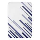 Diagonalen in Blau und Weiß Badematte (Vorderseite Vertikal)