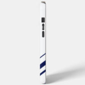 Diagonalen in Blau und Weiß Case-Mate iPhone Hülle (Rückseite / Links)