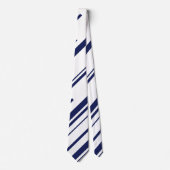 Diagonalen in Blau und Weiß Krawatte (Vorderseite)