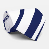 Diagonalen in Blau und Weiß Krawatte (Gerollt)
