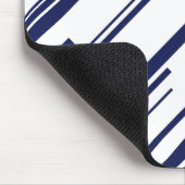 Diagonalen in Blau und Weiß Mousepad (Ecke)