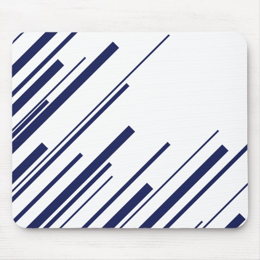 Diagonalen in Blau und Weiß Mousepad (Vorne)