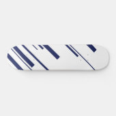 Diagonalen in Blau und Weiß Skateboard (Horizontal)