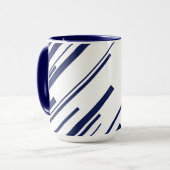 Diagonalen in Blau und Weiß Tasse (Vorderseite Links)
