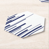 Diagonalen in Blau und Weiß Untersetzer (angewinkelt)