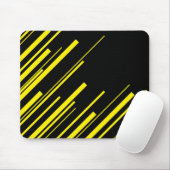 Diagonalen in Gelb und Schwarz Mousepad (Mit Mouse)
