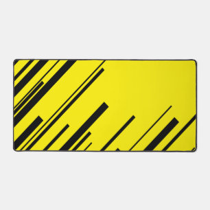 Diagonalen in Gelb und Schwarz Schreibtischunterlage