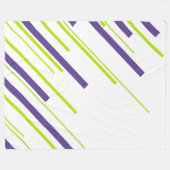 Diagonalen in Kalkgrün und Lila Fleecedecke (Vorderseite (Horizontal))